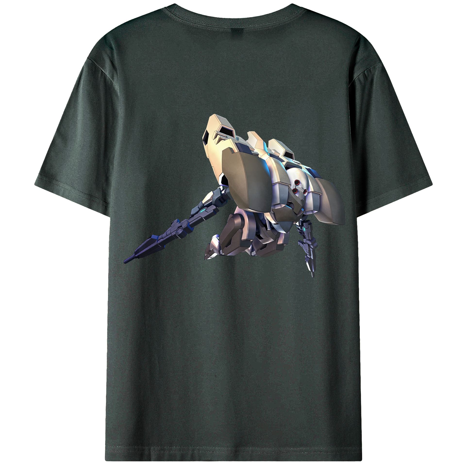 （画像用） 機動戦士ガンダム Mobile Suit Gundam 綿100％ メンズ半袖Tシャツ（バックプリント） 通気性